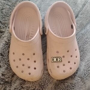Kids Soft Pink Colored Crocs J2